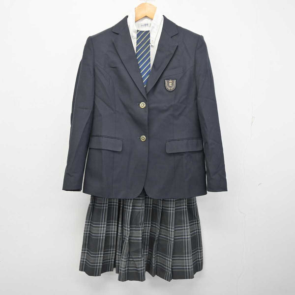 【中古】茨城県 多賀高等学校 女子制服 4点 (ブレザー・シャツ・スカート) sf078623