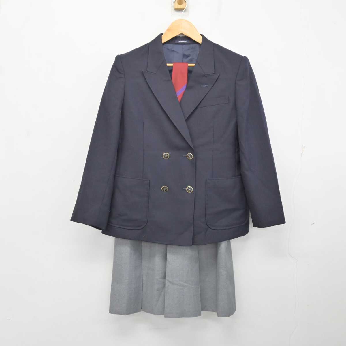 【中古】茨城県 那珂高等学校 女子制服 4点 (ブレザー・スカート・スカート) sf078641