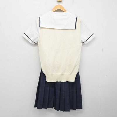 【中古】富山県 新湊高等学校 女子制服 3点 (ニットベスト・セーラー服・スカート) sf078657