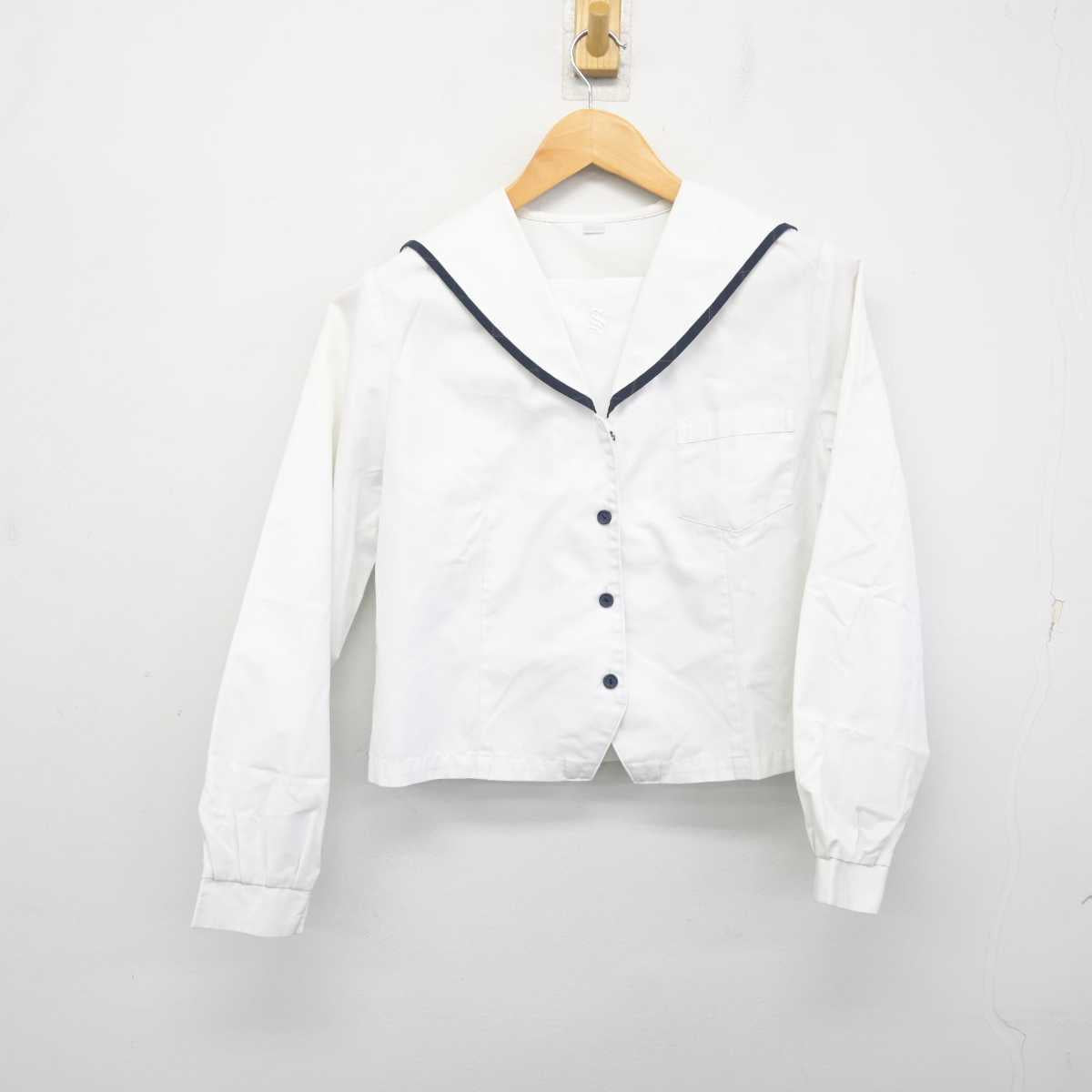 【中古】富山県 新湊高等学校 女子制服 2点 (セーラー服) sf078658