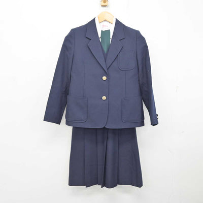 【中古】兵庫県 姫路飾西高等学校 女子制服 5点 (ブレザー・ベスト・シャツ・スカート) sf078668