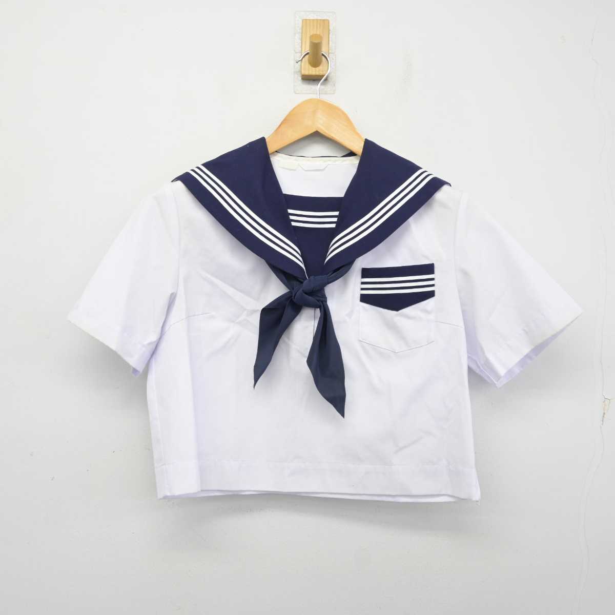 【中古】山口県 富海中学校 女子制服 3点 (セーラー服・セーラー服) sf078672