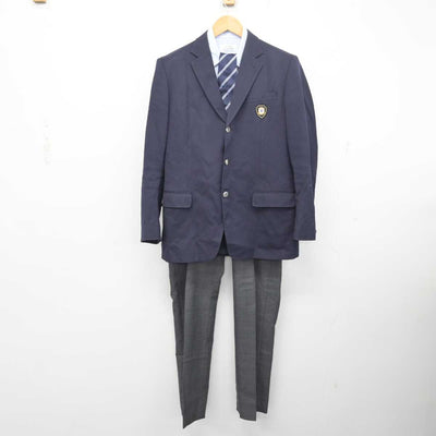 【中古】静岡県 浜松市立高等学校 男子制服 4点 (ブレザー・シャツ・ズボン) sf078677