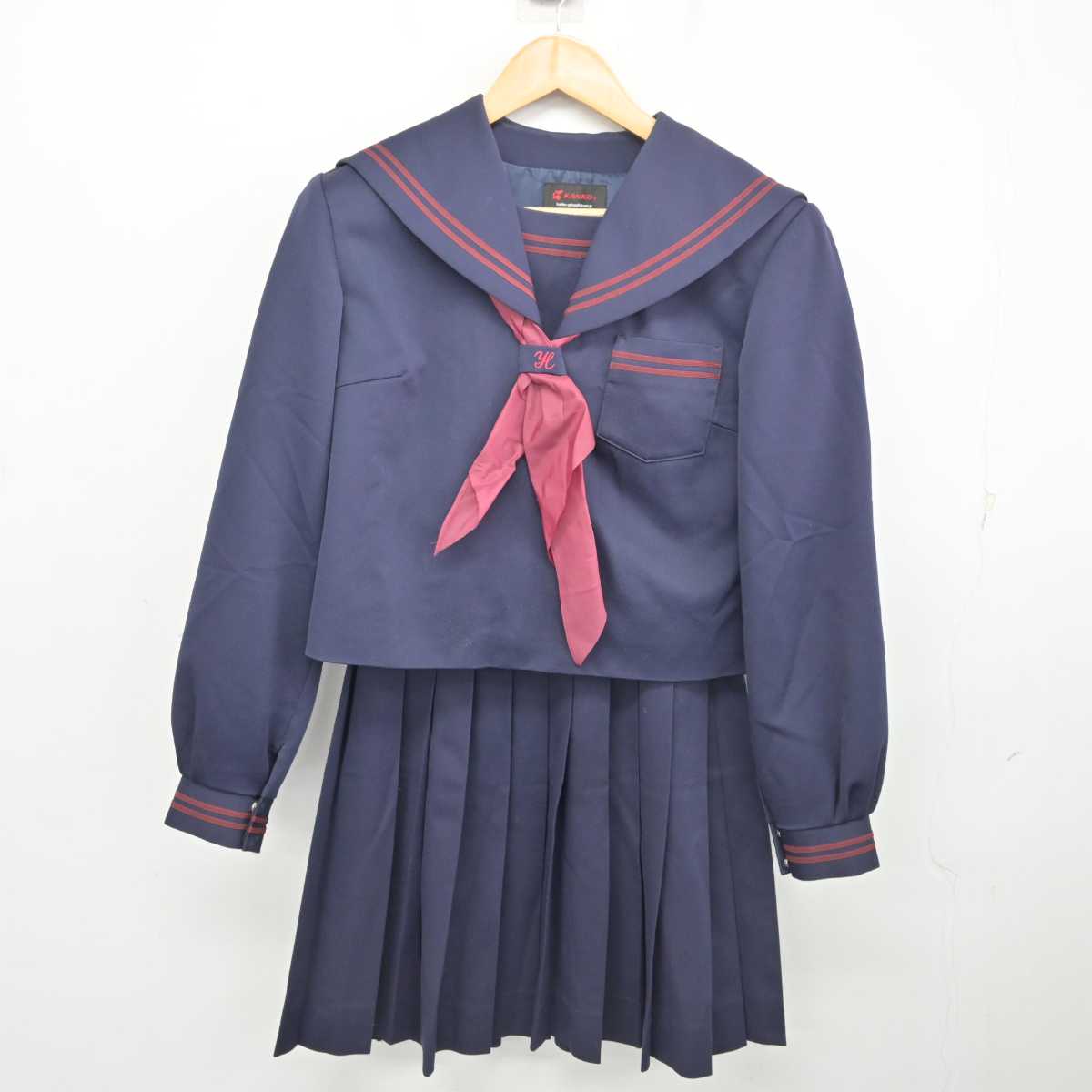 【中古】滋賀県 豊日中学校/旧制服 女子制服 3点 (セーラー服・スカート) sf078684