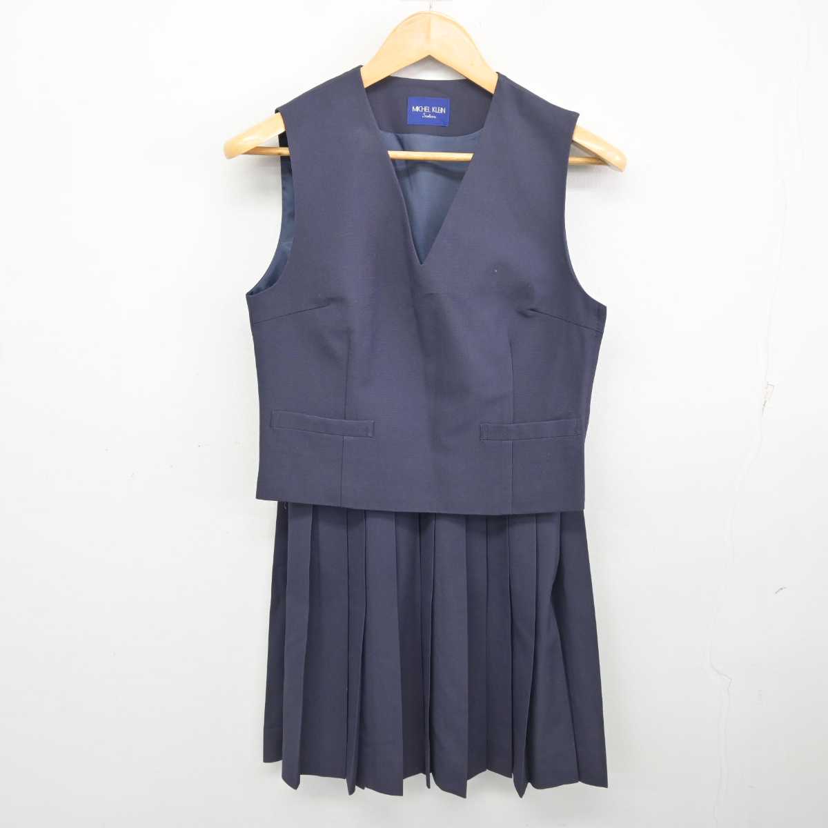 【中古】神奈川県 大和中学校 女子制服 2点 (ベスト・スカート) sf078688