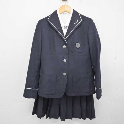 【中古】兵庫県 日ノ本学園高等学校 女子制服 4点 (ブレザー・ベスト・シャツ・スカート) sf078693