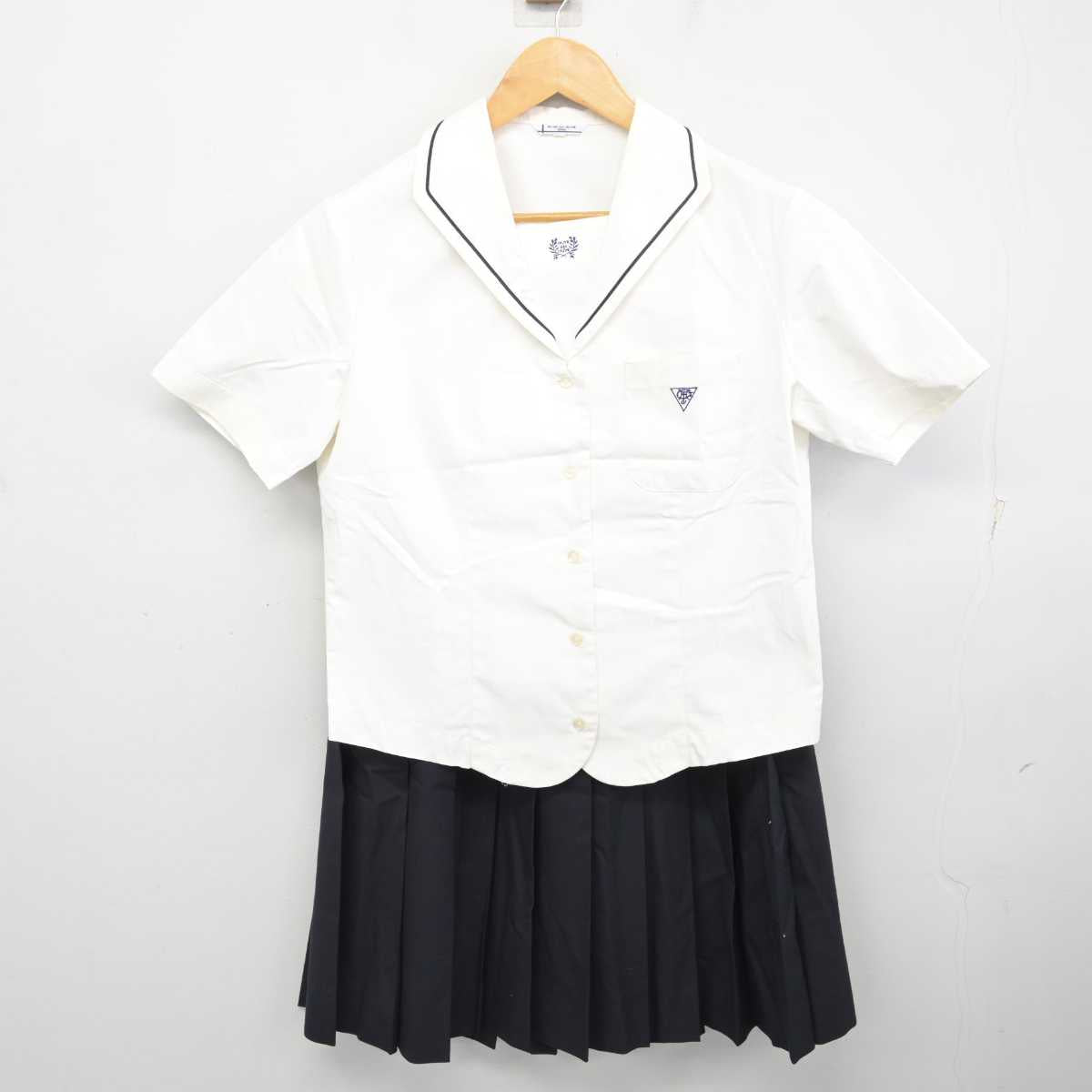 【中古】兵庫県 日ノ本学園高等学校 女子制服 3点 (ブラウス・スカート) sf078695