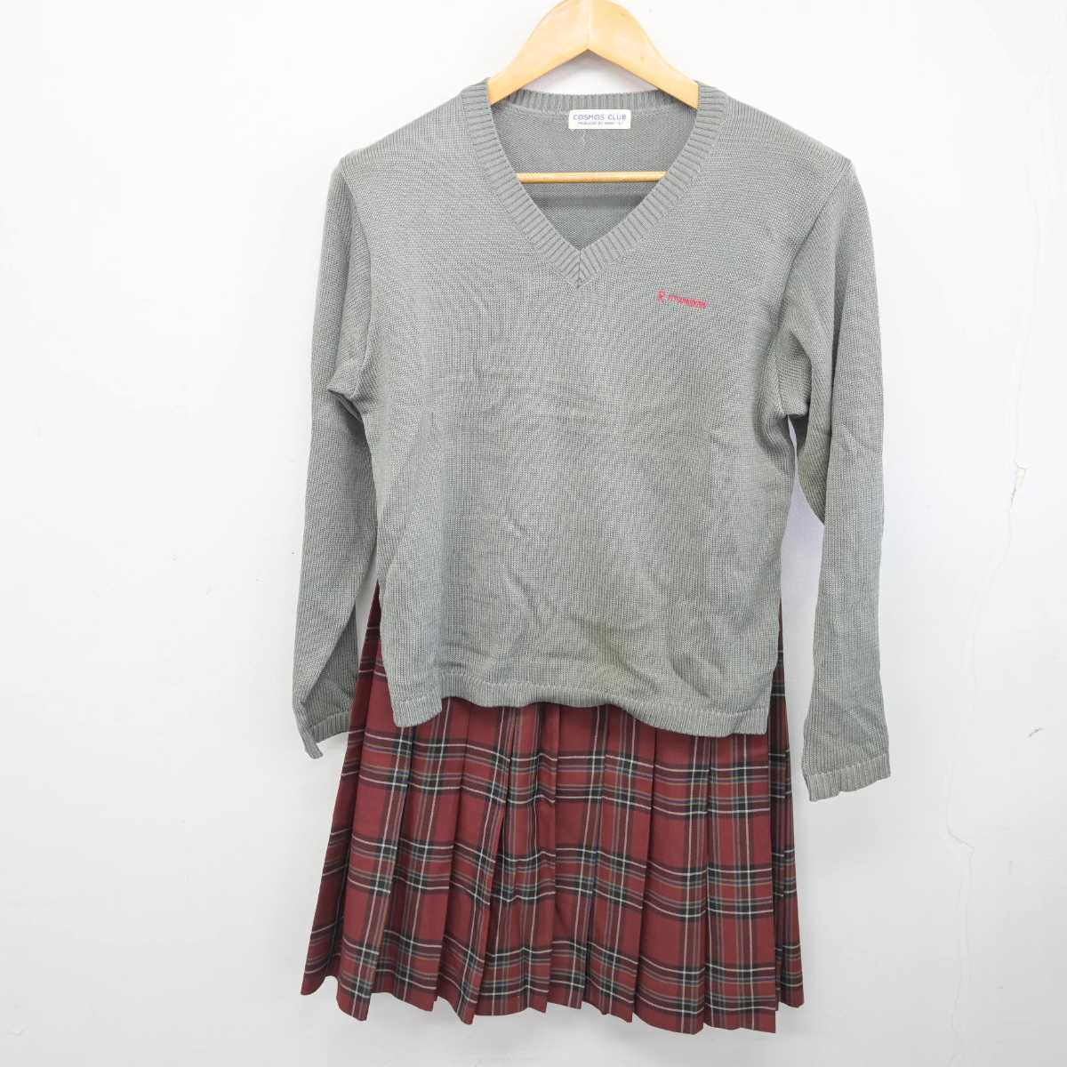 【中古】京都府 立命館中学校 女子制服 4点 (ブレザー・ニット・スカート) sf078711