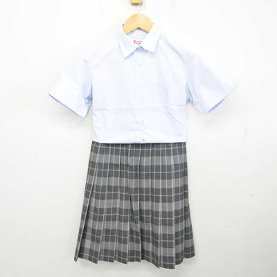 【中古】東京都 安部学院高等学校 女子制服 3点 (ニットベスト・シャツ・スカート) sf078718