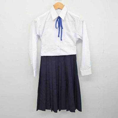 【中古】新潟県 城西中学校 女子制服 3点 (シャツ・スカート) sf078721