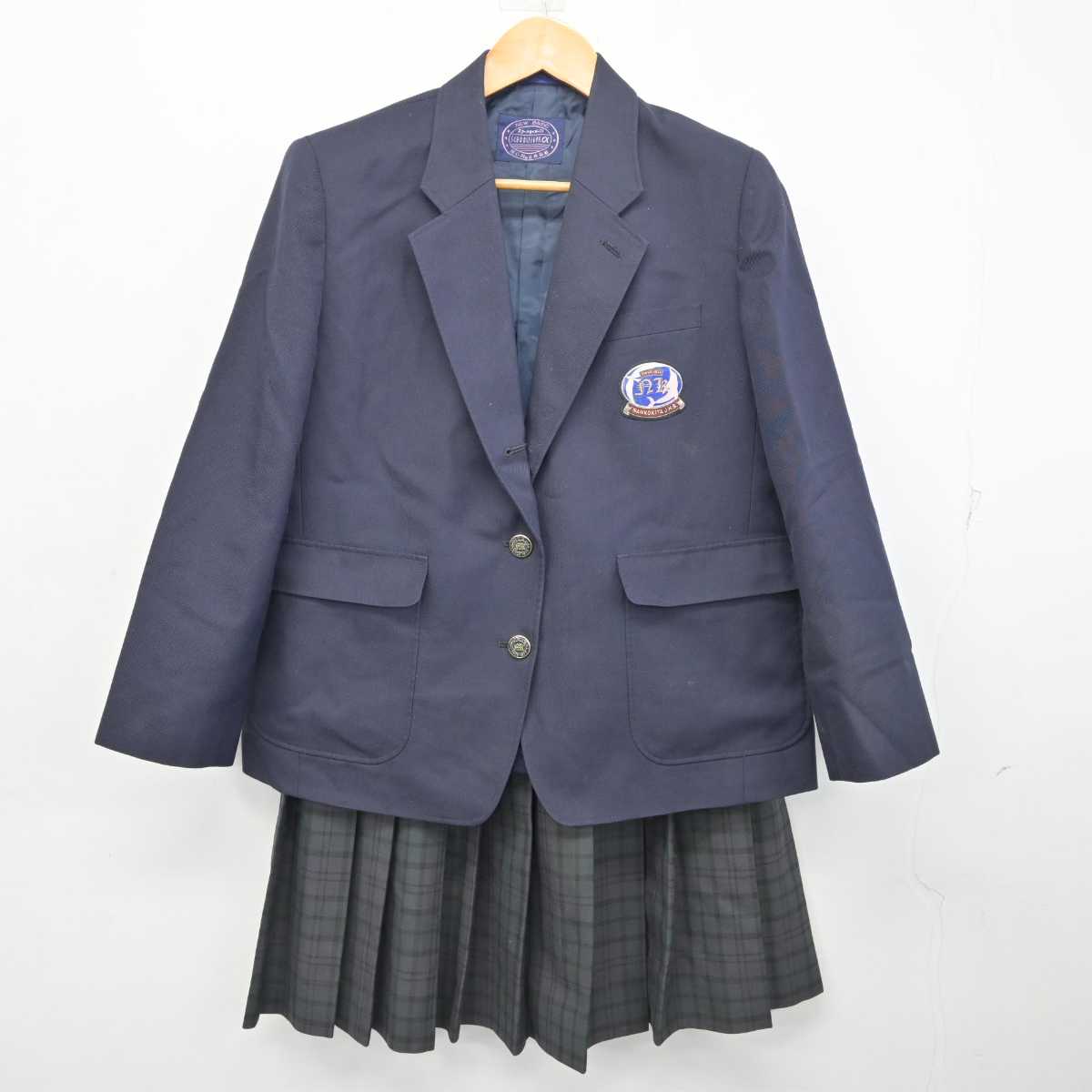 【中古】大阪府 南港北中学校 女子制服 3点 (ブレザー・スカート) sf078736