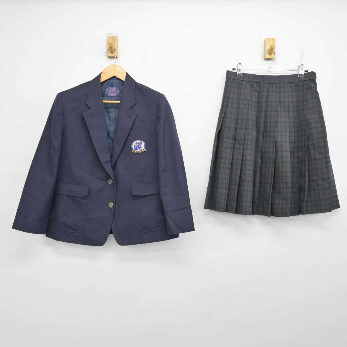 【中古】大阪府 南港北中学校 女子制服 3点 (ブレザー・スカート) sf078736