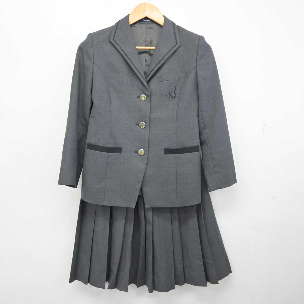 【中古】兵庫県 相生産業高等学校 女子制服 2点 (ブレザー・スカート) sf078742