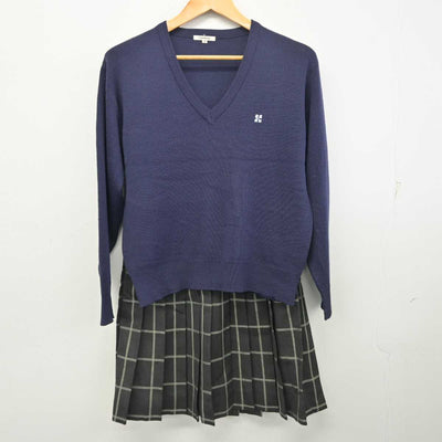 【中古】東京都 嘉悦学園かえつ有明中学校 女子制服 3点 (ブレザー・ニット・スカート) sf078748