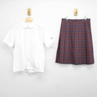 【中古】埼玉県 八潮南高等学校 女子制服 2点 (シャツ・スカート) sf078754