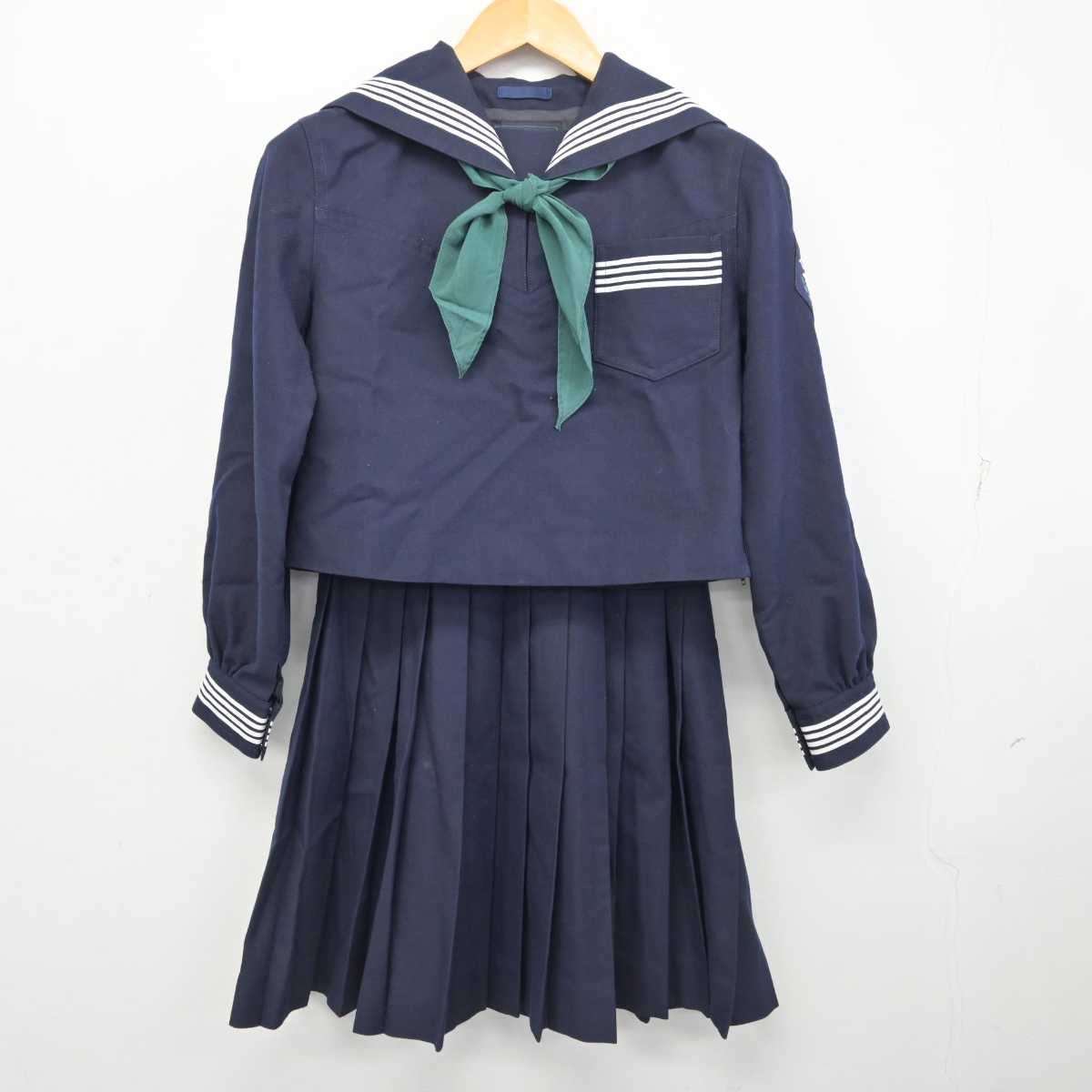 【中古】宮城県 常盤木学園高等学校 女子制服 3点 (セーラー服・スカート) sf078758