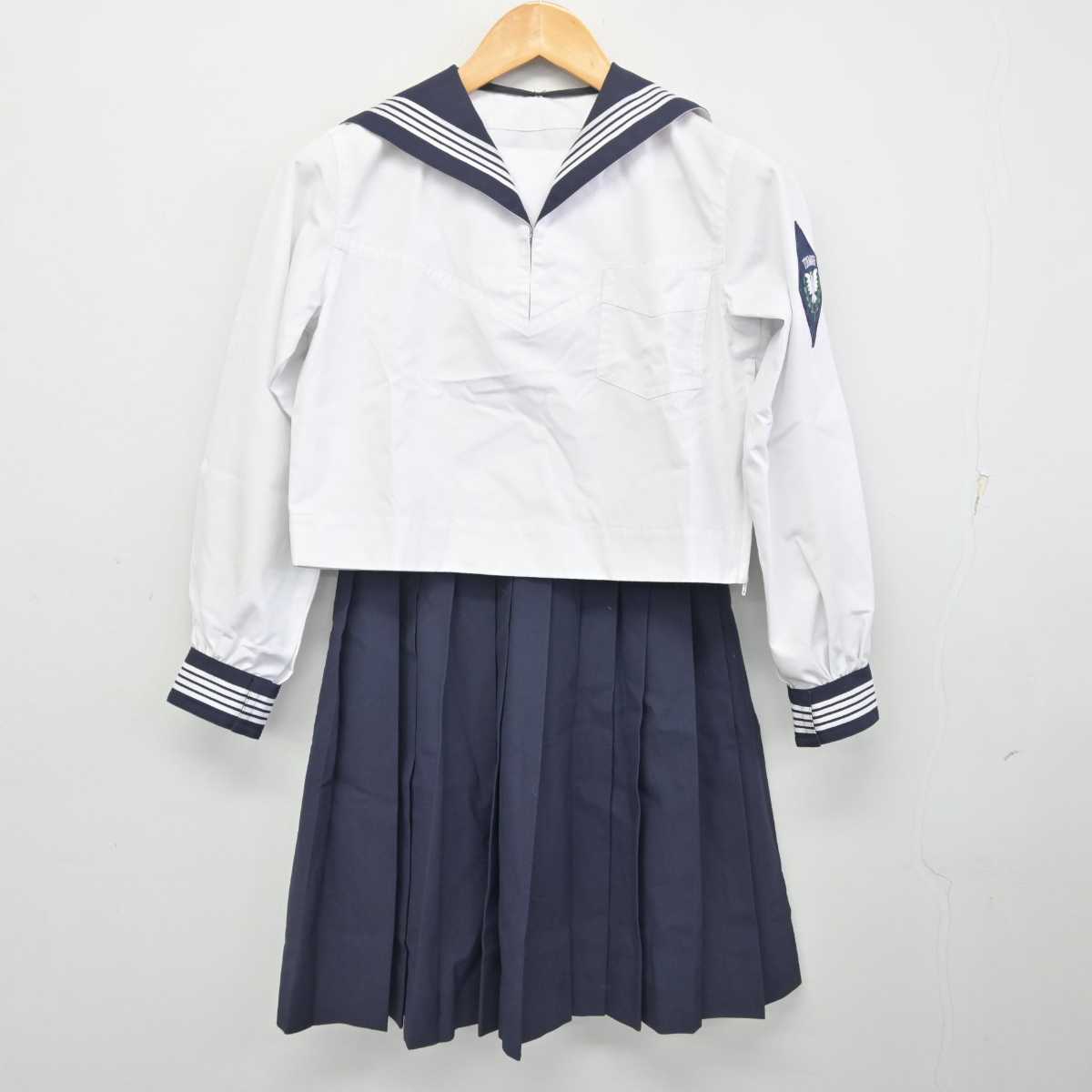 【中古】宮城県 常盤木学園高等学校 女子制服 3点 (セーラー服・スカート) sf078759