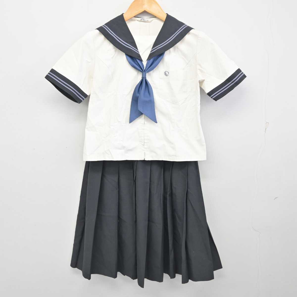 【中古】奈良県 奈良学園登美ヶ丘中学校・高等学校 女子制服 3点 (セーラー服・スカート) sf078762