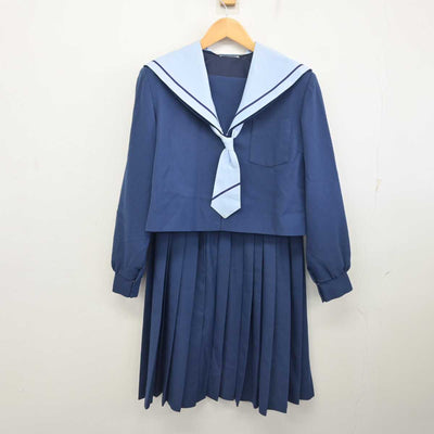 【中古】静岡県 佐鳴台中学校 女子制服 3点 (セーラー服・スカート) sf078766