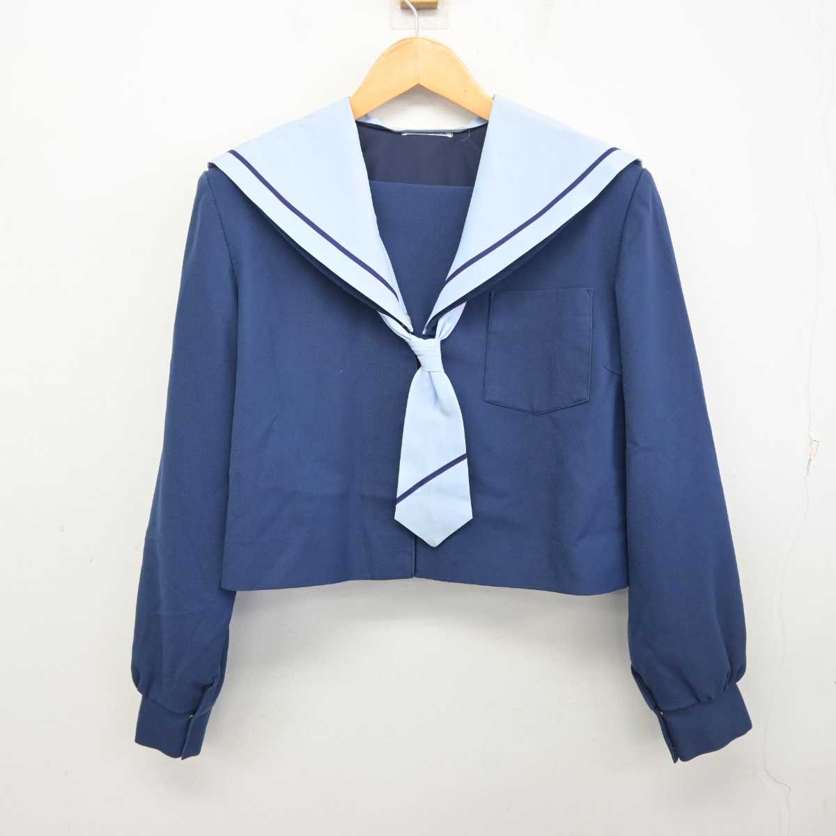 【中古】静岡県 佐鳴台中学校 女子制服 3点 (セーラー服・スカート) sf078766