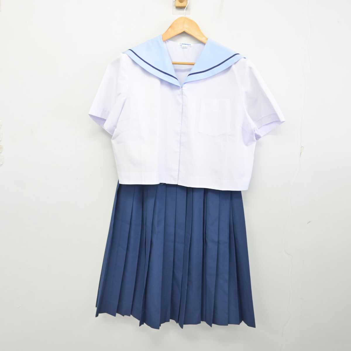 【中古】静岡県 佐鳴台中学校 女子制服 3点 (セーラー服・スカート) sf078767