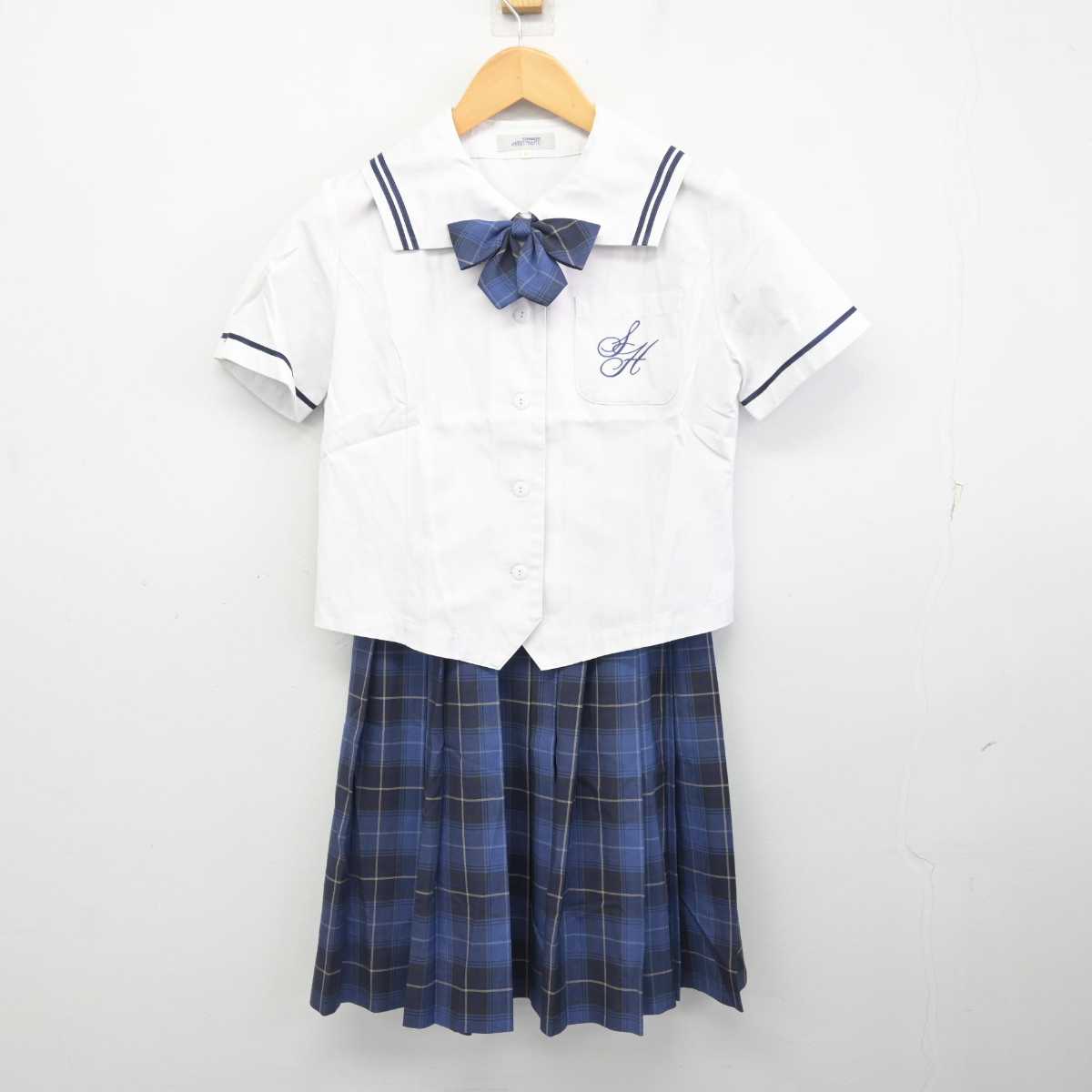 【中古】埼玉県 学校法人佐藤栄学園栄東中学校 女子制服 3点 (ブラウス・スカート) sf078775