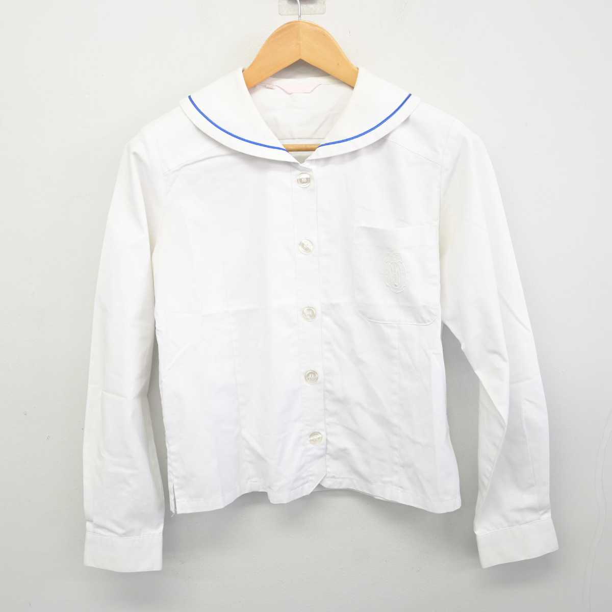 【中古】岐阜県 聖マリア女学院中学校 女子制服 3点 (ニットベスト・ブラウス・スカート) sf078782