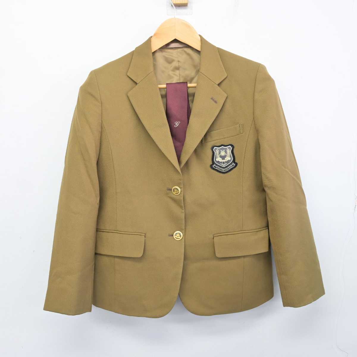 【中古】岡山県 岡山学芸館高等学校 女子制服 2点 (ブレザー) sf078793