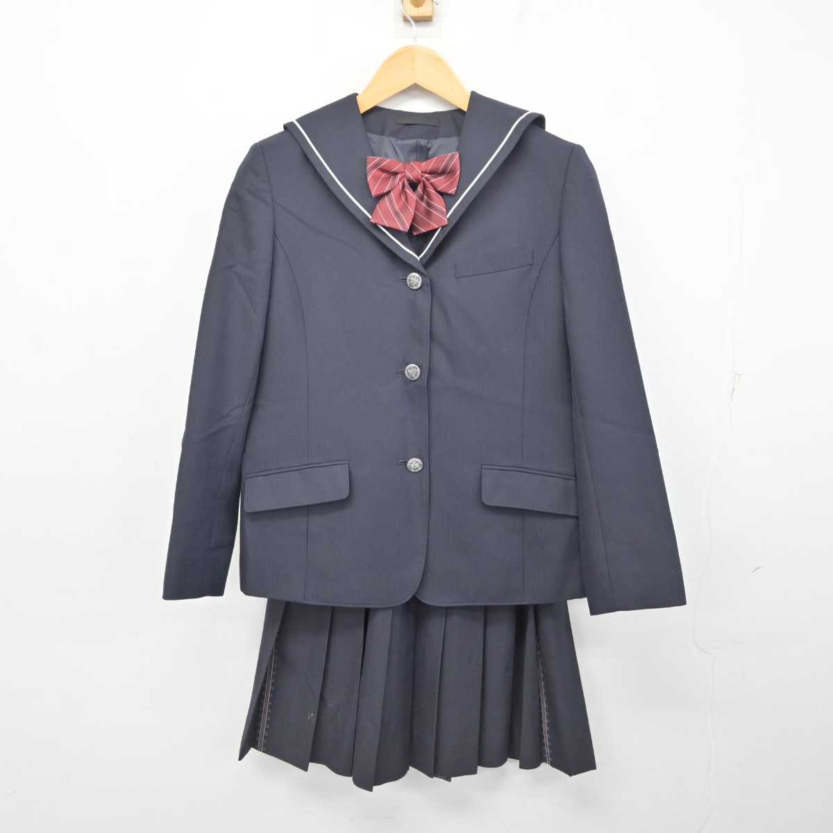 【中古】北海道 北海道札幌白石高等学校 女子制服 4点 (ブレザー・ニット・スカート) sf078798