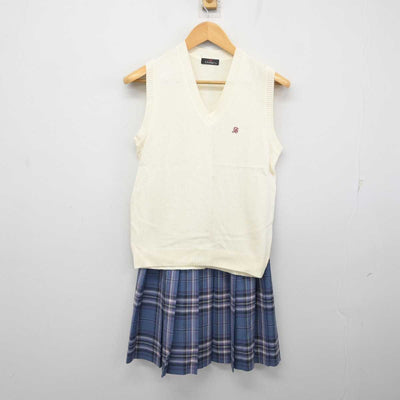 【中古】北海道 北海道札幌白石高等学校 女子制服 2点 (ニットベスト・スカート) sf078799