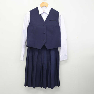 【中古】千葉県 千葉高等学校 女子制服 5点 (ブレザー・ベスト・シャツ・スカート) sf078816