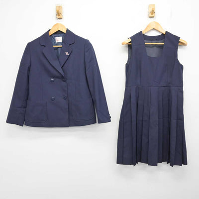 【中古】神奈川県 江陽中学校 女子制服 4点 (ブレザー・ジャンパースカート) sf078828