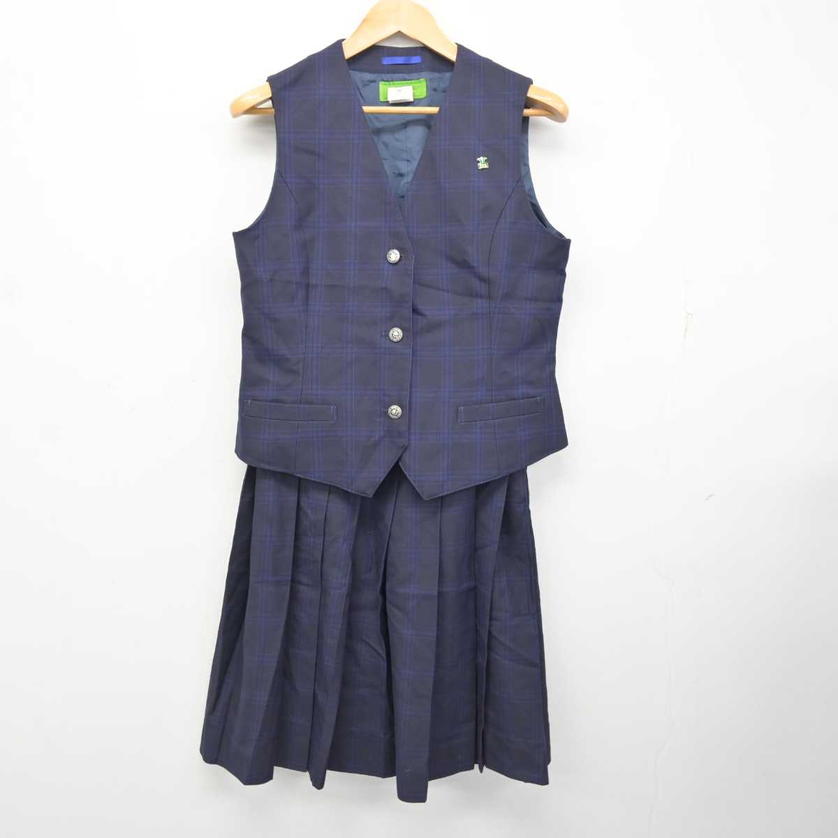 【中古】北海道 帯広南商業高等学校 女子制服 5点 (ブレザー・ベスト・スカート) sf078837