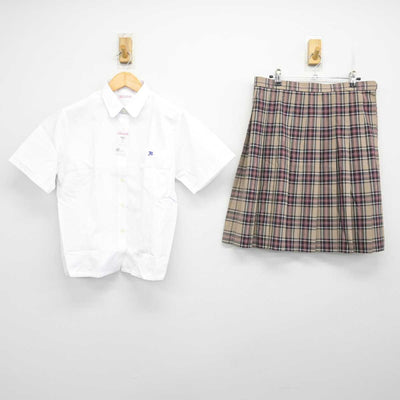 【中古】静岡県 沼津学園 飛龍高等学校 女子制服 3点 (シャツ・スカート) sf078850