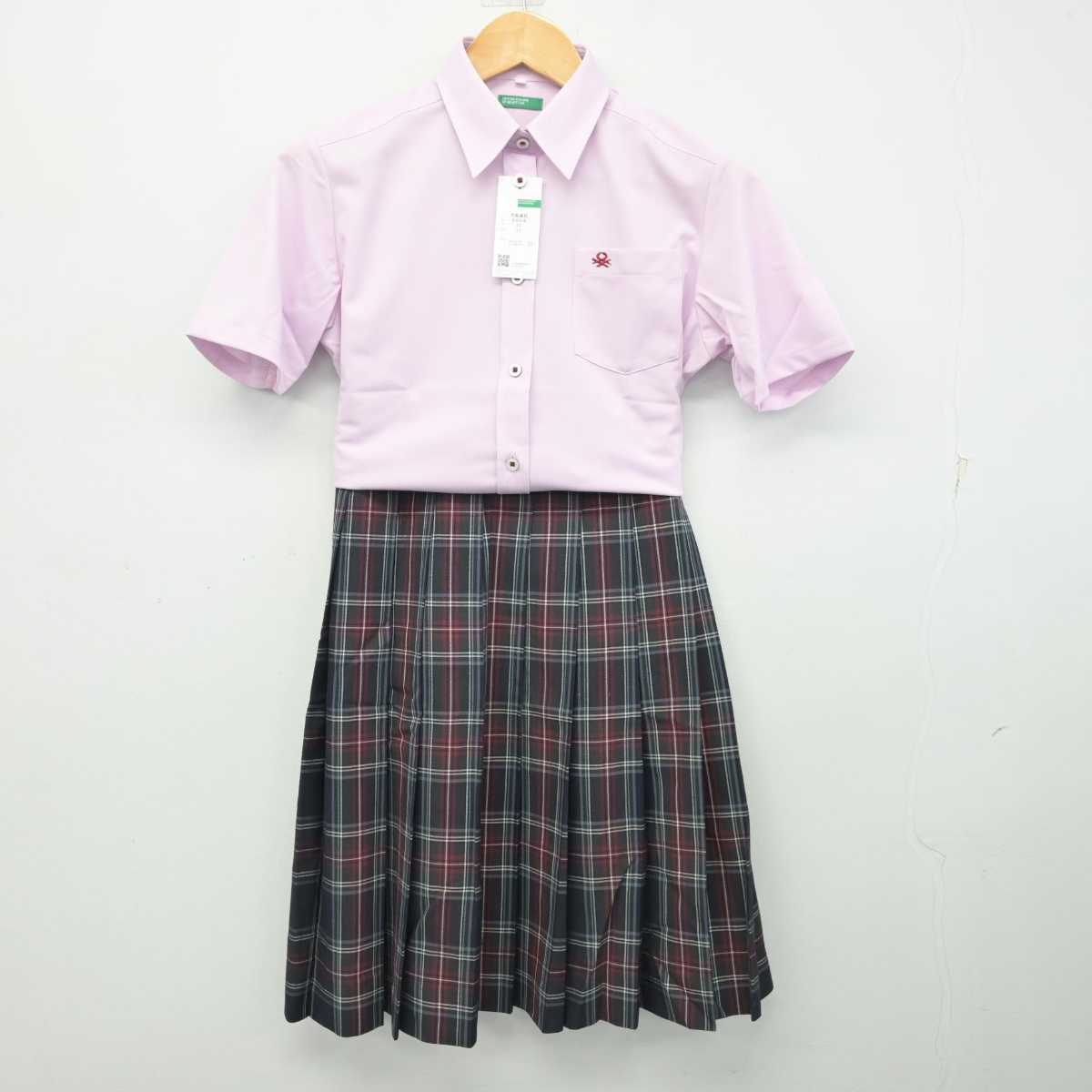 【中古】大阪府 大阪学園 大阪高等学校 女子制服 2点 (シャツ・スカート) sf078856