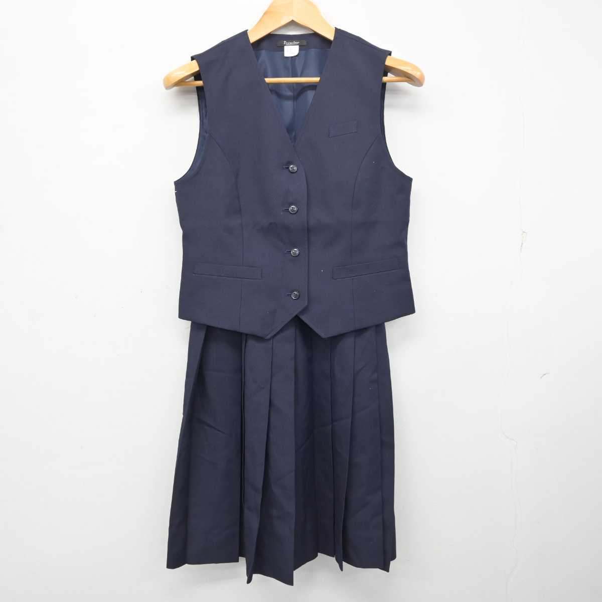 【中古】埼玉県 伊奈学園中学校 女子制服 2点 (ベスト・スカート) sf078861