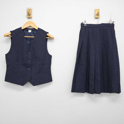 【中古】埼玉県 伊奈学園中学校 女子制服 2点 (ベスト・スカート) sf078861