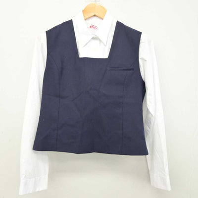 【中古】北海道 白石中学校 女子制服 2点 (ベスト・シャツ) sf078869