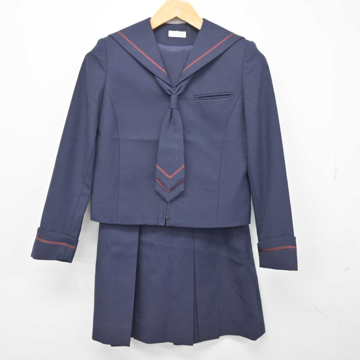 【中古】宮城県 中野中学校 女子制服 3点 (セーラー服・スカート) sf078878