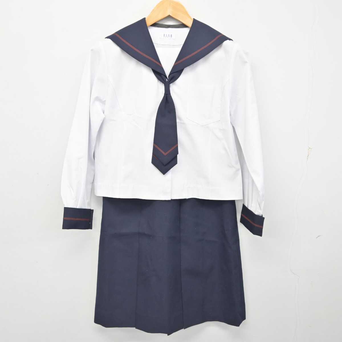 【中古】宮城県 中野中学校 女子制服 3点 (セーラー服・スカート) sf078879