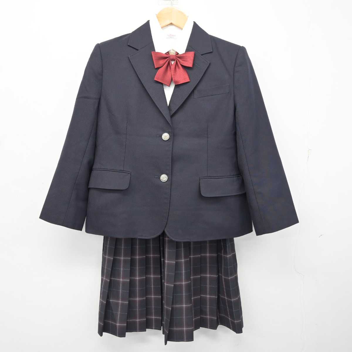 【中古】山形県 米沢市立第一中学校 女子制服 4点 (ブレザー・シャツ・スカート) sf078882