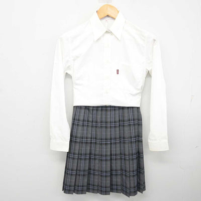 【中古】千葉県 日本大学習志野高等学校 女子制服 3点 (ニットベスト・シャツ・スカート) sf078908