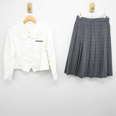 【中古】愛媛県 松山西中等教育学校 女子制服 2点 (ブラウス・スカート) sf078916