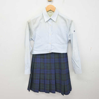 【中古】千葉県 千葉敬愛高等学校 女子制服 3点 (ニット・シャツ・スカート) sf078919