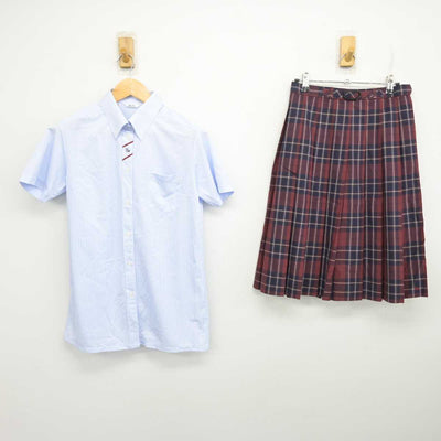 【中古】熊本県 菊池農業高等学校 女子制服 2点 (シャツ・スカート) sf078926