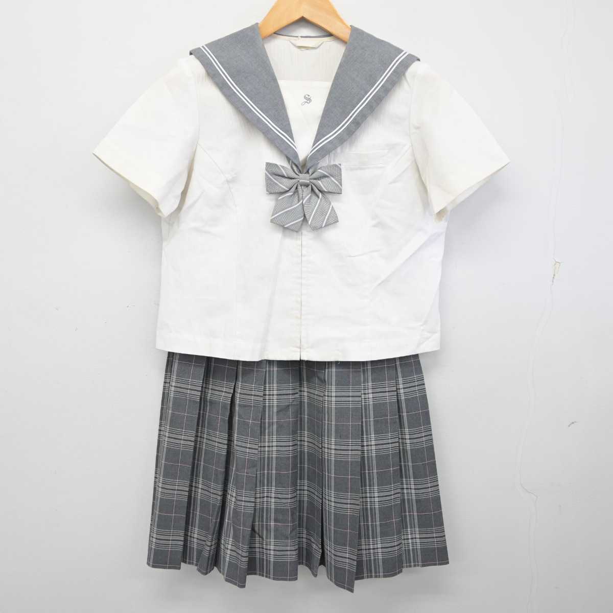 【中古】石川県 星稜高等学校 女子制服 3点 (セーラー服・スカート) sf078936