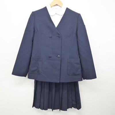 【中古】茨城県 神栖第二中学校 女子制服 3点 (ブレザー・シャツ・スカート) sf078939