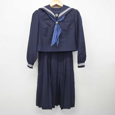 【中古】千葉県 八幡中学校 女子制服 4点 (セーラー服・ジャンパースカート) sf078941