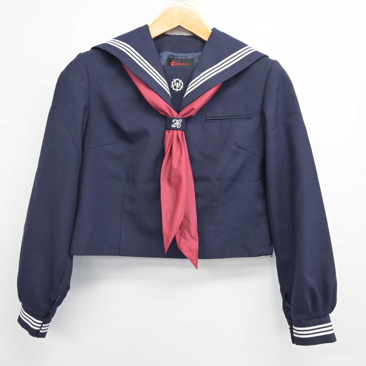 【中古】千葉県 八幡中学校 女子制服 4点 (セーラー服・ジャンパースカート) sf078941