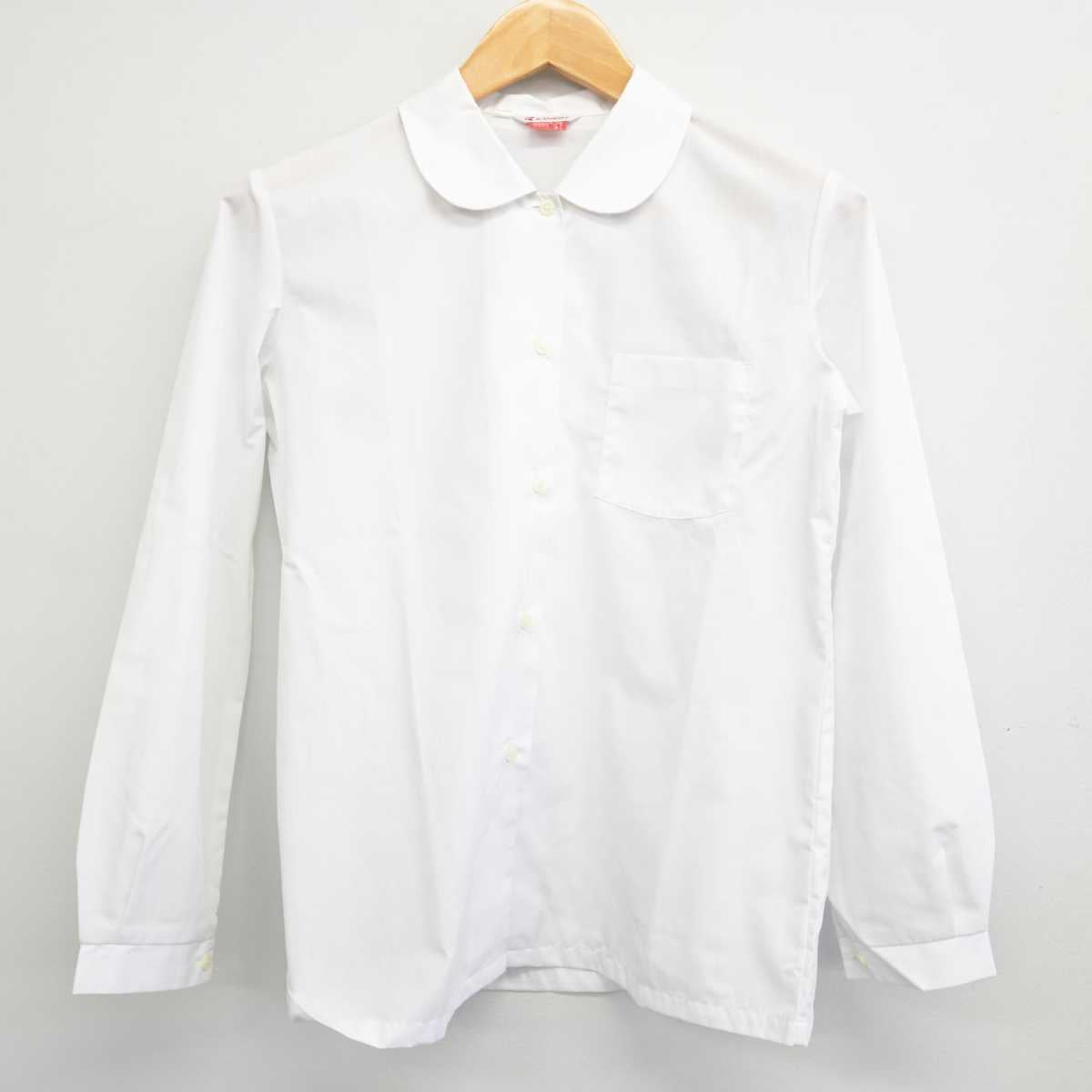 【中古】千葉県 八幡中学校 女子制服 2点 (シャツ・ジャンパースカート) sf078942